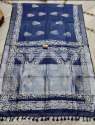 New Collection Cotton Linen Batik Print Saree thumb 4