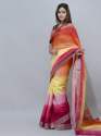 New Collection Plain Linen Tie Dye Saree For Women thumb 1