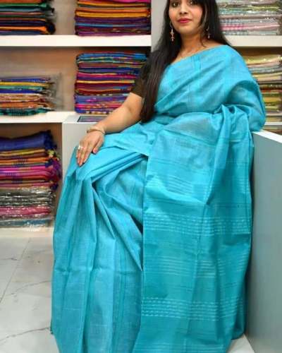 Party Wear Pure Viscose And Baswada Stripe Saree