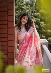 Party wear Tie Dye Linen by Linen Saree 