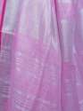 Pink Linen Embroidered Work saree  thumb 2