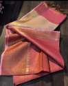 Plain Tissue Linen Weaving Saree thumb 1