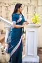 Plain Weaving Linen by Linen Saree thumb 5