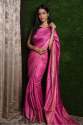 Pure Tussar Pink Muga Silk Saree thumb 2