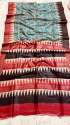 Screen Printed Tussar Ghichha Silk Mark Saree  thumb 1