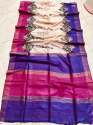 Screen Printed Tussar Ghichha Silk Mark Saree  thumb 4