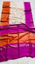 Screen Printed Tussar Ghichha Silk Mark Saree  thumb 5