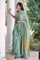 Seal Green Linen By Linen Saree thumb 2