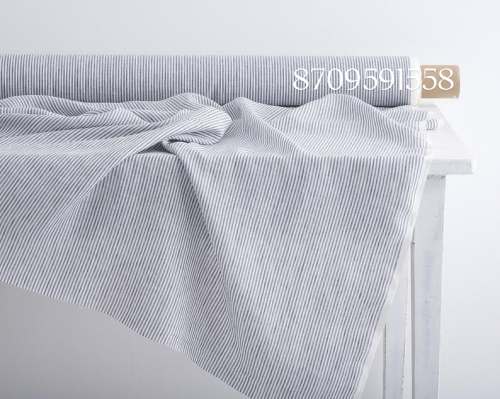 Stripes Design Linen Fabric 100% 