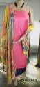 Stylish Plain Cotton Suit With Printed Dupatta 