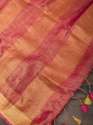 Tissue linen hand knot work saree thumb 5