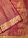 Tissue linen hand knot work saree thumb 6