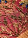 Tissue linen hand knot work saree thumb 7