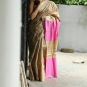 Tussar ghichha handloom weaving silk saree thumb 4