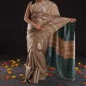 Tussar ghichha handloom weaving silk saree thumb 6