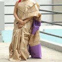 Tussar ghichha handloom weaving silk saree thumb 7