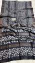 Tussar ghichha screenprint Silk saree With silk mark thumb 3