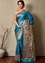 Tusser Ghiccha Madhubani hand paint silk saree thumb 10