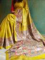 Tusser Ghiccha Madhubani hand paint silk saree thumb 11