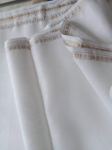 white colour linen fabric 