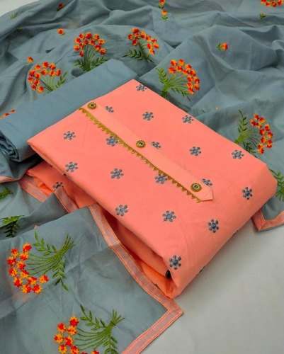 Fancy Slub Cotton Unstitch Dress Material 