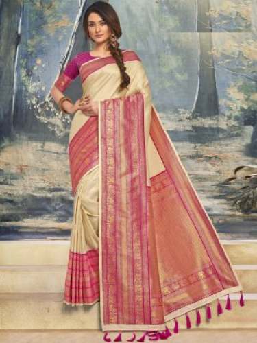 Trendy banglory art silk saree by Balaji Synthetics