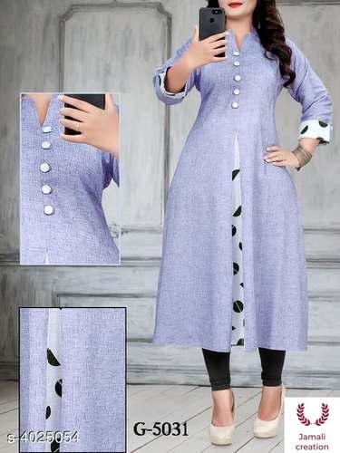 Elegant Khadi Cotton Kurti  by Jmali Creations