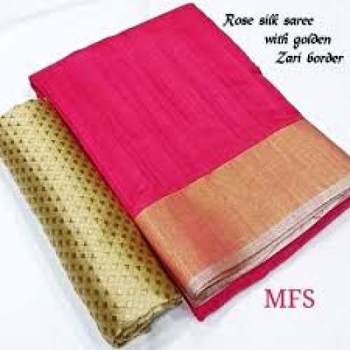 Pure Pink Maheshwari Saree by Rang Boutique