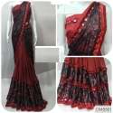 Party wear Ruffle Lycra saree thumb 2