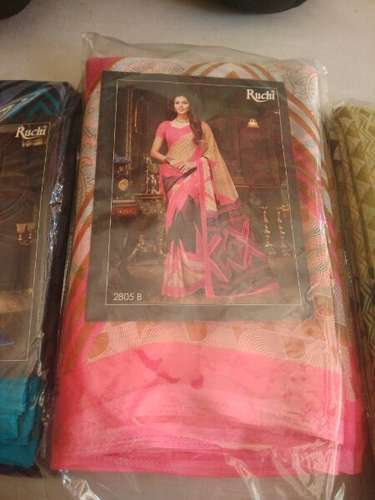 Casual wear Printed saree with blouse by Roop Saari Collection