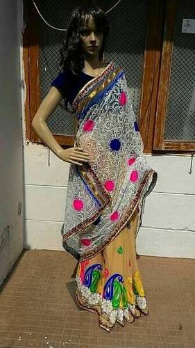 Designer Heavy Embroidered Saree by Vasansi Jaipur