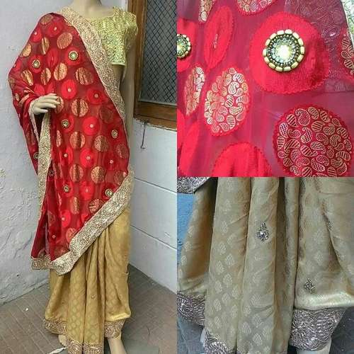 Fancy Georgette Half n Half Saree  by Vasansi Jaipur