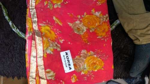 Daily wear Flowery Printed saree by Bhairav Saree