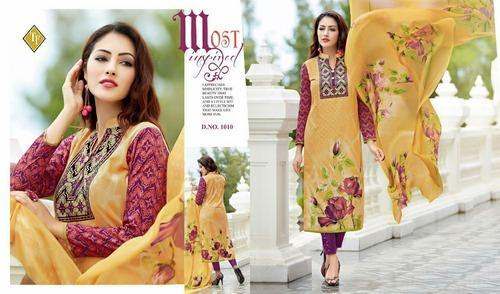 Regular wear printed cotton Dress Material  by Fusion Fashions