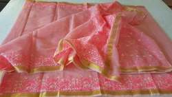 Stylish Kota Embroidered Cotton Saree