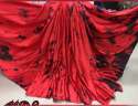 red-shibori-printed-satin-saree