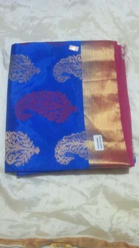 Trendy Blue tussar silk saree by L & M Shoppy