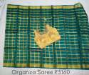 Small Checks Design Organza kanchi Saree thumb 1