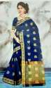 Designer Buti Work Silk Saree thumb 1