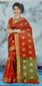 Designer Buti Work Silk Saree thumb 4