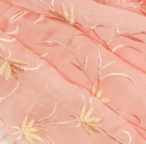 Embroidery Organza Silk Fabric For Garment by Amba International