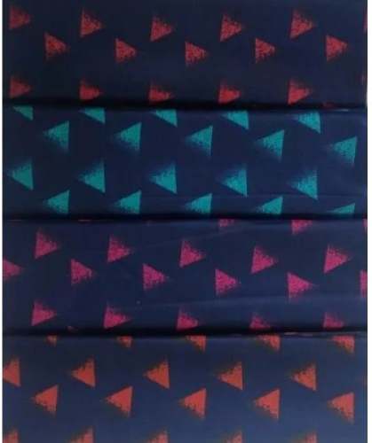 240 Gsm Dark Blue Printed Cotton Nighty Fabric by Sonam Industries