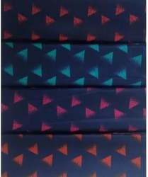 240 Gsm Dark Blue Printed Cotton Nighty Fabric