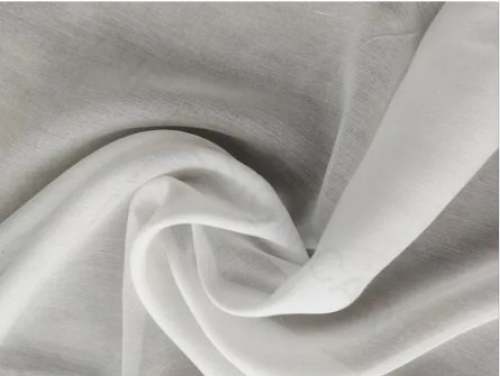 White Color Dyeable Chanderi Fabric by NITA SILK MILS