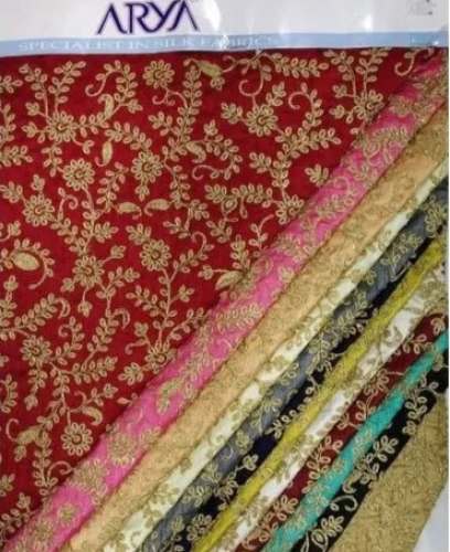 Handloom Embroidery Silk Fabric by Arya Silk Fabrics