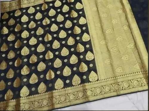 Green And Black Banarasi Dupatta At Wholesale Rate by SILKCITY HOTEL PRIVATE LIMITED