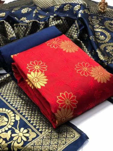 Designer Banarasi Silk Ikkat Suit