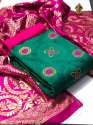 Designer Banarasi Silk Ikkat Suit thumb 1