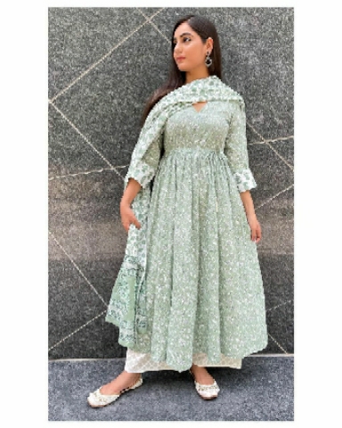 DESIGNER PRINTED CRAP GOWN COLLECTION 