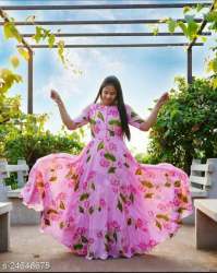 Designer Printed Gown 